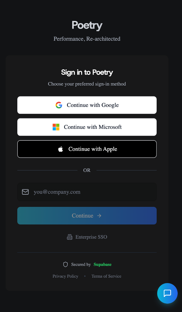 Poetry Login - Descope Authentication